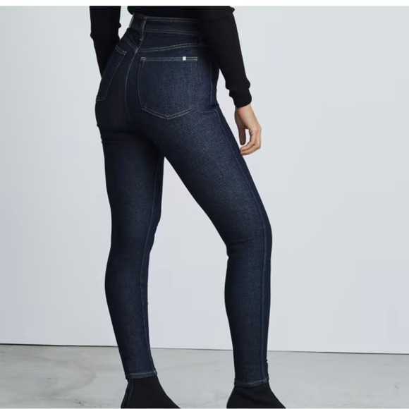 Everlane Way High Clean Front Skinny Jeans, dark indigo - Picture 2 of 3